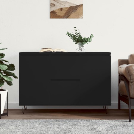 Aparador de madera de ingeniería negro 104x35x70 cm de vidaXL, Aparadores - Ref: Foro24-827205, Precio: 111,30 €, Descuento: %