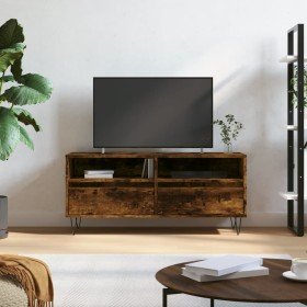 Mueble de TV madera contrachapada roble ahumado 100x34,5x44,5cm en Muebles TV | Comprar online en Foru.es