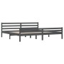 Estructura de cama madera maciza gris 200x200 cm de vidaXL, Camas y somieres - Ref: Foro24-814841, Precio: 102,54 €, Descuent...
