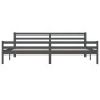 Estructura de cama madera maciza gris 200x200 cm de vidaXL, Camas y somieres - Ref: Foro24-814841, Precio: 102,54 €, Descuent...