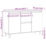 Aparador de madera de ingeniería roble ahumado 104x35x70 cm de vidaXL, Aparadores - Ref: Foro24-827209, Precio: 86,38 €, Desc...