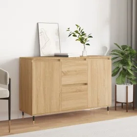 Aparador de madera de ingeniería roble Sonoma 104x35x70 cm de vidaXL, Aparadores - Ref: Foro24-827199, Precio: 98,53 €, Descu...