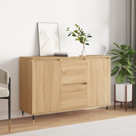 Aparador de madera de ingeniería roble Sonoma 104x35x70 cm de vidaXL, Aparadores - Ref: Foro24-827199, Precio: 101,94 €, Desc...
