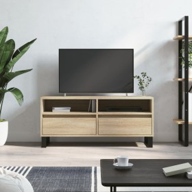 Mueble de TV madera contrachapada roble Sonoma 100x34,5x44,5 cm en Muebles TV | Comprar online en Foru.es