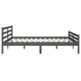 Estructura de cama madera maciza gris 200x200 cm de vidaXL, Camas y somieres - Ref: Foro24-814841, Precio: 102,54 €, Descuent...