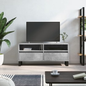 Mueble de TV madera contrachapada gris hormigón 100x34,5x44,5cm en Muebles TV | Comprar online en Foru.es