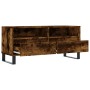 Mueble de TV madera contrachapada roble ahumado 100x34,5x44,5cm en Muebles TV | Comprar online en Foru.es