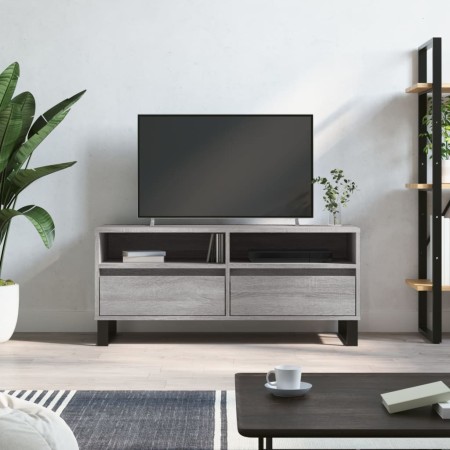 Mueble de TV madera contrachapada gris Sonoma 100x34,5x44,5 cm en Muebles TV | Comprar online en Foru.es