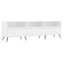 Mueble de TV madera contrachapada blanco 150x30x44,5 cm en Muebles TV | Comprar online en Foru.es