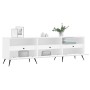 Mueble de TV madera contrachapada blanco 150x30x44,5 cm en Muebles TV | Comprar online en Foru.es