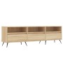Mueble de TV madera contrachapada roble Sonoma 150x30x44,5 cm en Muebles TV | Comprar online en Foru.es
