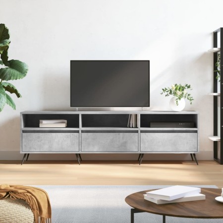 Mueble de TV madera contrachapada gris hormigón 150x30x44,5 cm en Muebles TV | Comprar online en Foru.es