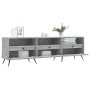 Mueble de TV madera contrachapada gris hormigón 150x30x44,5 cm en Muebles TV | Comprar online en Foru.es