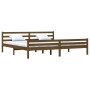 Estructura de cama madera maciza marrón miel 200x200 cm de vidaXL, Camas y somieres - Ref: Foro24-814842, Precio: 102,54 €, D...