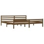 Estructura de cama madera maciza marrón miel 200x200 cm de vidaXL, Camas y somieres - Ref: Foro24-814842, Precio: 102,54 €, D...