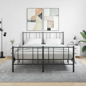Mesita noche 2 uds madera ingeniería blanco brillo 40x35x47,5cm de vidaXL, Mesitas de noche - Ref: Foro24-827249, Precio: 61,...