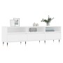 Mueble de TV madera contrachapada blanco 150x30x44,5 cm en Muebles TV | Comprar online en Foru.es