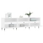 Mueble de TV madera contrachapada blanco 150x30x44,5 cm en Muebles TV | Comprar online en Foru.es