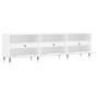 Mueble de TV madera contrachapada blanco 150x30x44,5 cm en Muebles TV | Comprar online en Foru.es