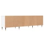 Mueble de TV madera contrachapada blanco 150x30x44,5 cm en Muebles TV | Comprar online en Foru.es