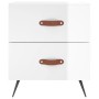 Mesita noche 2 uds madera ingeniería blanco brillo 40x35x47,5cm de vidaXL, Mesitas de noche - Ref: Foro24-827249, Precio: 61,...