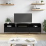 Mueble de TV madera contrachapada negro 150x30x44,5 cm en Muebles TV | Comprar online en Foru.es