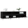 Mueble de TV madera contrachapada negro 150x30x44,5 cm en Muebles TV | Comprar online en Foru.es