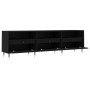 Mueble de TV madera contrachapada negro 150x30x44,5 cm en Muebles TV | Comprar online en Foru.es