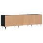 Mueble de TV madera contrachapada negro 150x30x44,5 cm en Muebles TV | Comprar online en Foru.es