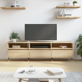 Mueble de TV madera contrachapada roble Sonoma 150x30x44,5 cm en Muebles TV | Comprar online en Foru.es