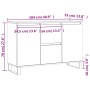 Aparador de madera de ingeniería marrón roble 104x35x70 cm de vidaXL, Aparadores - Ref: Foro24-827219, Precio: 104,33 €, Desc...
