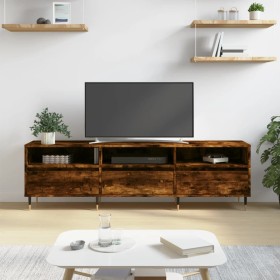 Mueble de TV madera contrachapada roble ahumado 150x30x44,5 cm en Muebles TV | Comprar online en Foru.es