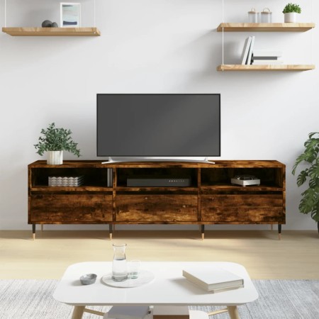 Mueble de TV madera contrachapada roble ahumado 150x30x44,5 cm en Muebles TV | Comprar online en Foru.es