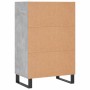 Aparador alto madera de ingeniería gris hormigón 57x35x90 cm de vidaXL, Aparadores - Ref: Foro24-827240, Precio: 61,55 €, Des...