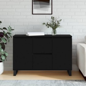 Aparador de madera de ingeniería negro 104x35x70 cm de vidaXL, Aparadores - Ref: Foro24-827213, Precio: 123,31 €, Descuento: %