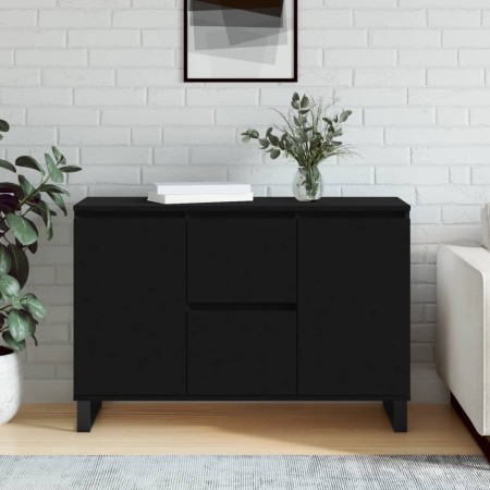 Aparador de madera de ingeniería negro 104x35x70 cm de vidaXL, Aparadores - Ref: Foro24-827213, Precio: 123,31 €, Descuento: %
