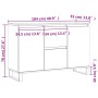 Aparador de madera de ingeniería negro 104x35x70 cm de vidaXL, Aparadores - Ref: Foro24-827213, Precio: 123,31 €, Descuento: %
