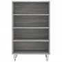 Aparador alto madera de ingeniería gris Sonoma 57x35x90 cm de vidaXL, Aparadores - Ref: Foro24-827234, Precio: 55,53 €, Descu...