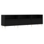 Mueble de TV madera contrachapada negro 150x30x44,5 cm en Muebles TV | Comprar online en Foru.es