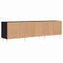 Mueble de TV madera contrachapada negro 150x30x44,5 cm en Muebles TV | Comprar online en Foru.es