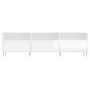 Mueble de TV madera contrachapada blanco brillo 150x30x44,5 cm en Muebles TV | Comprar online en Foru.es