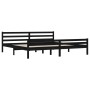 Estructura de cama de madera maciza negro 200x200 cm de vidaXL, Camas y somieres - Ref: Foro24-814843, Precio: 171,98 €, Desc...