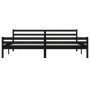 Estructura de cama de madera maciza negro 200x200 cm de vidaXL, Camas y somieres - Ref: Foro24-814843, Precio: 171,98 €, Desc...