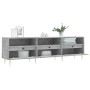 Mueble de TV madera contrachapada gris hormigón 150x30x44,5 cm en Muebles TV | Comprar online en Foru.es
