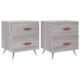 Mesitas noche 2 uds madera ingeniería gris Sonoma 40x35x47,5 cm de vidaXL, Mesitas de noche - Ref: Foro24-827257, Precio: 82,...