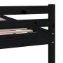 Estructura de cama de madera maciza negro 200x200 cm de vidaXL, Camas y somieres - Ref: Foro24-814843, Precio: 171,98 €, Desc...