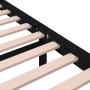 Estructura de cama de madera maciza negro 200x200 cm de vidaXL, Camas y somieres - Ref: Foro24-814843, Precio: 171,98 €, Desc...
