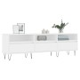 Mueble de TV madera contrachapada blanco 150x30x44,5 cm en Muebles TV | Comprar online en Foru.es
