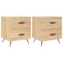 Mesita noche 2 uds madera ingeniería roble Sonoma 40x35x47,5 cm de vidaXL, Mesitas de noche - Ref: Foro24-827251, Precio: 79,...