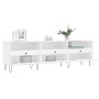 Mueble de TV madera contrachapada blanco 150x30x44,5 cm en Muebles TV | Comprar online en Foru.es